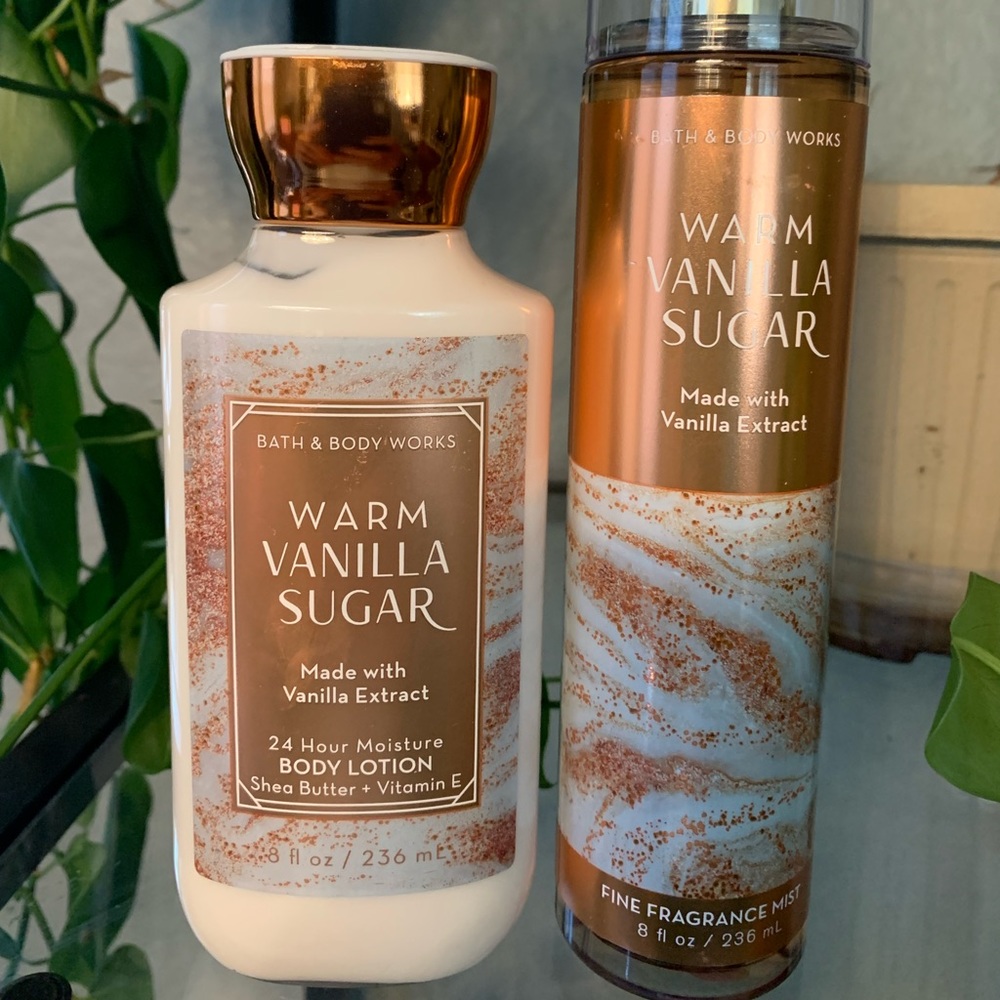 Bath & Body Works Warm Vanilla Sugar - full size lotion and mist